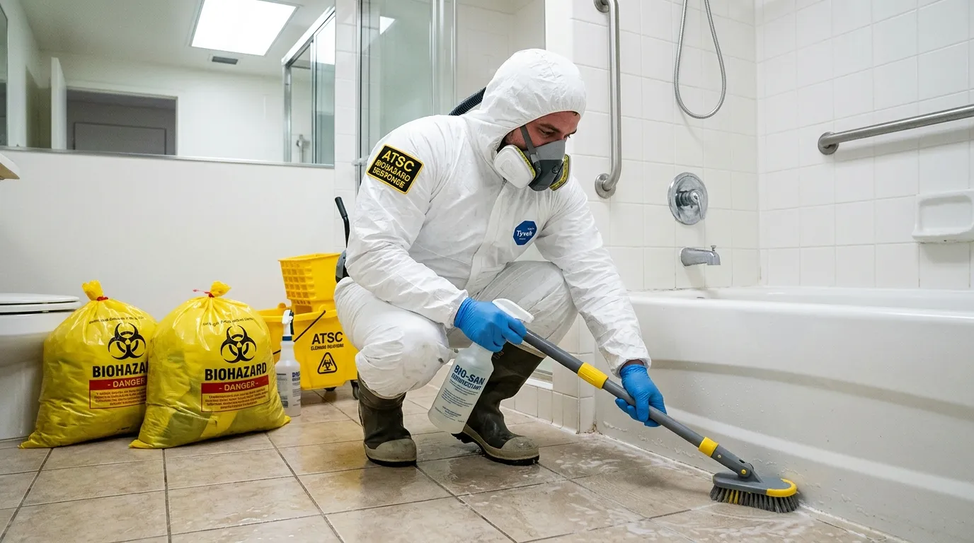 Decontamination equipment deployed for Blood Cleanup in Cypress Village